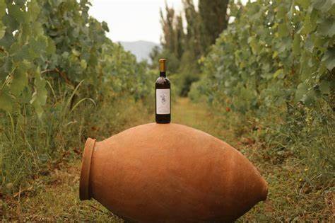 Large clay vessel used in Georgian winemaking